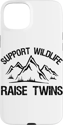 Vista 9 de Support Wildlife Raise Twins Funny Twin Mom Dad Gift Case for iPhone 17