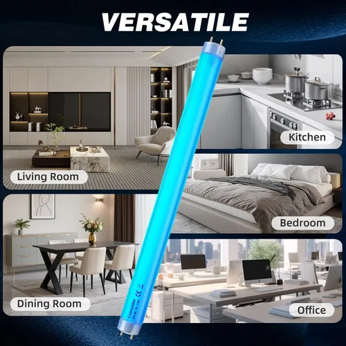 Vista 6 de COOSPIDER T8 F1515W U/V BL CFL - Bombilla compacta, tubo recto de repuesto para zapper eléctrico interior de 30 W, tubo de luz azul de 18 pulgadas