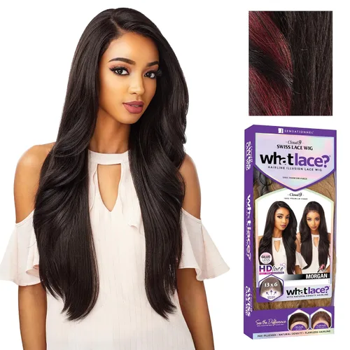 Vista 17 de Sensationnel Cloud9 Swiss Lace WHATLACE? Personalizable Peluca de encaje de 13 x 6 – MORGAN (1B [Negro])