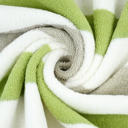 Vista 2 de Jacquotha Paquete de 2 toallas de ducha a rayas, toallas de baño superabsorbentes de secado rápido para uso diario, juego de toallas de baño grandes