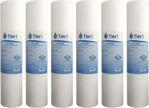 Vista 16 de Tier1 Filtro de agua de 5 micras de 20 x 4.5 pulgadas Cartucho de prefiltro de sedimentos de polipropileno hilado para toda la casa Reemplazo