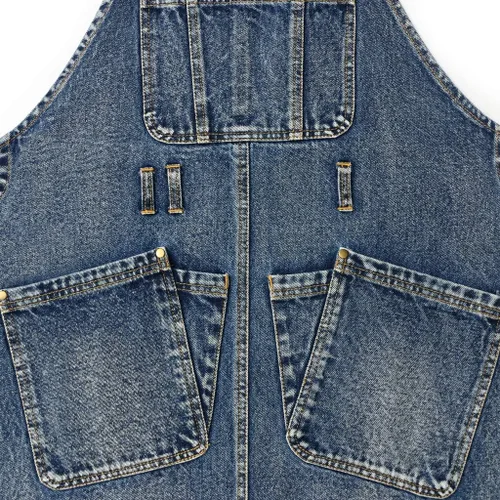 Vista 8 de Jeanerlor Delantal de trabajo para mujer y hombre ajustable S-XXL (azul oscuro)