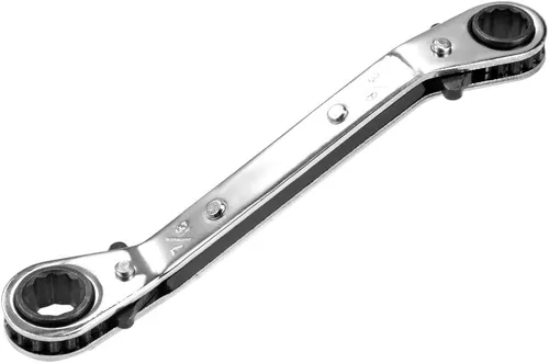 Vista 7 de uxcell Llave de trinquete reversible, extremo de caja doble de 1/4 pulgadas x 5/16 pulgadas, Cr-V