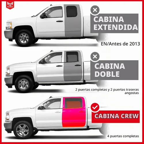 Vista 2 de MaxMate 3.5" Barra de Nerf Ovalada Estribos Laterales Compatibles con 2007-2018 Chevy Silverado GMC Sierra 1500; 2007-2019 2500 3500HD; 2019 Negro