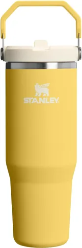 Vista 55 de STANLEY IceFlow 2.0 - Vaso con pajilla abatible con asa, 30 onzas, tapa giratoria y popote abatible, botella de agua a prueba de fugas, acero Tiza