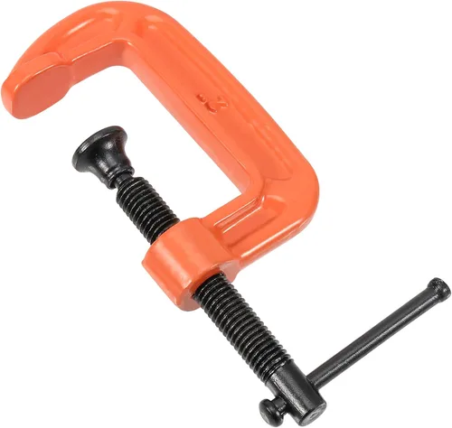 Vista 4 de 16 abrazaderas mini C de 2 pulgadas, abrazadera G de hierro maleable para carpintería, soldadura y construcción, apertura de mandíbula de 2