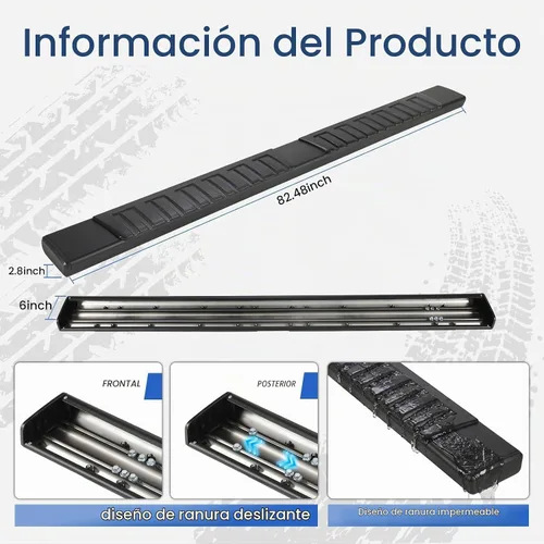 Vista 6 de PZ - Estribos de 6 pulgadas compatibles con Dodge Ram 1500 Crew Cab 2009 - 2018 (incluye 2019 - 2024 1500 Classic), Ram 2500 3500 2010 - 2024 Negro