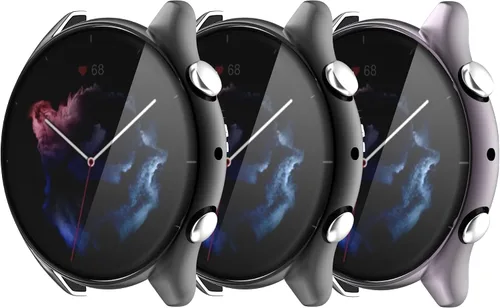 Vista 8 de Funda protectora de pantalla compatible con Amazfit GTR 3 y GTR 3 Pro Premium TPU suave cubierta protectora delgada [a prueba de arañazos]