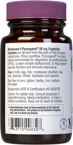 Vista 3 de BLUEBONNET NUTRICIÓN PICNOGENOL 50 mg