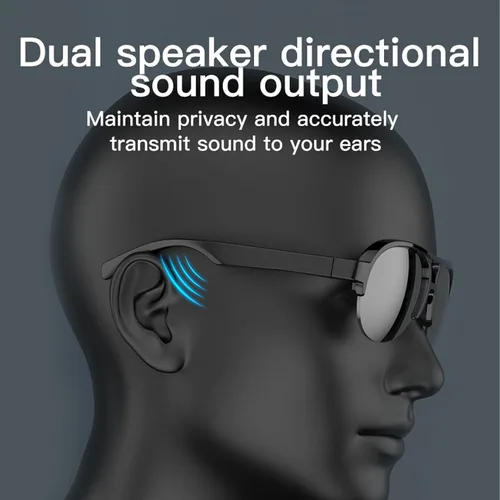 Vista 3 de Smart Sunglasses Touch Control HD Mic Double Speakers Smart Glasses Music Wireless Calling Glasses Outdoor