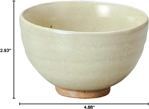 Vista 2 de Yamaki Ikai G-1415 - Cuenco matcha, cerámica, 4.9 x 3.0 pulgadas de alto