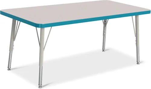 Vista 51 de Berries Mesa rectangular para actividades, altura E, Gris/Negro/Negro, 1