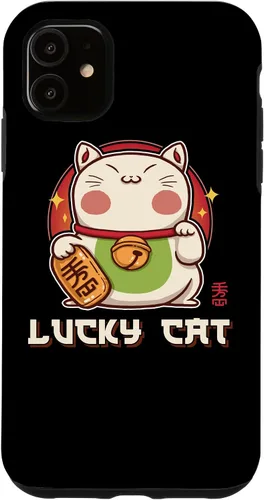 Vista 8 de Funda para iPhone 16 Maneki Neko Waving Cat Lucky Feline Lucky Kawaii Anime