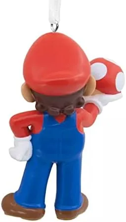 Vista 3 de Hallmark Adorno de Navidad para Nintendo Super Mario (Mario con hongos)