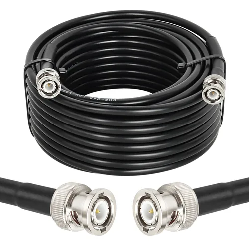 Vista 11 de MOOKEERF RG8X - Cable coaxial BNC macho a BNC macho de 1 pie, 2 piezas, 50 ohmios, pérdida ultra baja para antena, radio RF, módem, osciloscopio