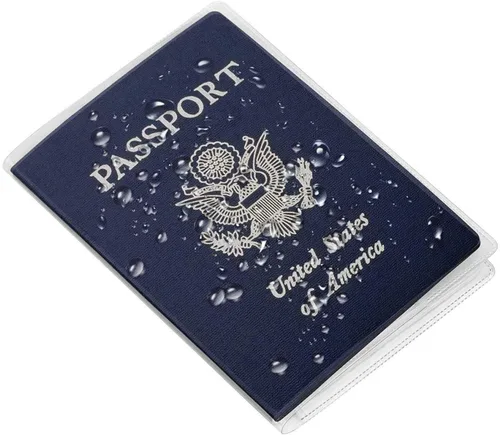 Vista 3 de Protector de pasaporte de plástico (paquete de 5) (transparente transparente), Transparente (Transparent Clear), Transparente