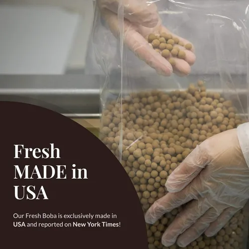 Vista 3 de US Boba - Té de burbujas de perlas de tapioca de 30 libras (1 libra x 30) fabricado en Estados Unidos para té con leche, café, hielo afeitado