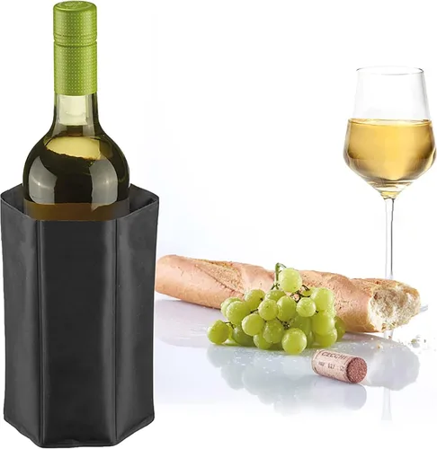 Vista 6 de Enfriador de vino reutilizable, enfriador de botellas de vino flexible, funda de paquete de hielo de vino que mantiene el vino fresco y refrescante