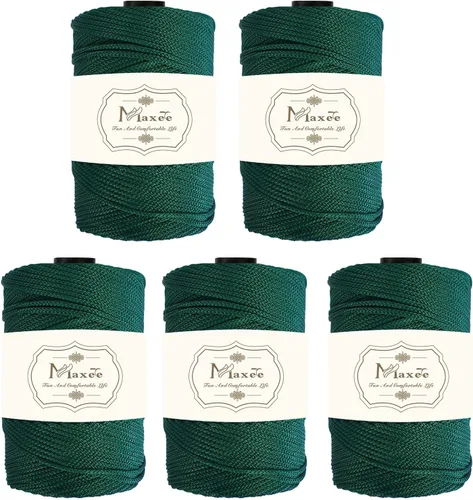 Vista 73 de Cordón de macramé de poliéster de alta calidad de 0.118 in × 218 yardas, 0.118 in, 100% polipropileno, ideal para ganchillo, ganchos de pared