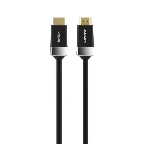 Vista 5 de Belkin Cable HDMI de alta velocidad HDTV con Ethernet, compatible con 4K / Ultra HD (3.3 ft/3.3 pies) High-definition video and audio, compatible