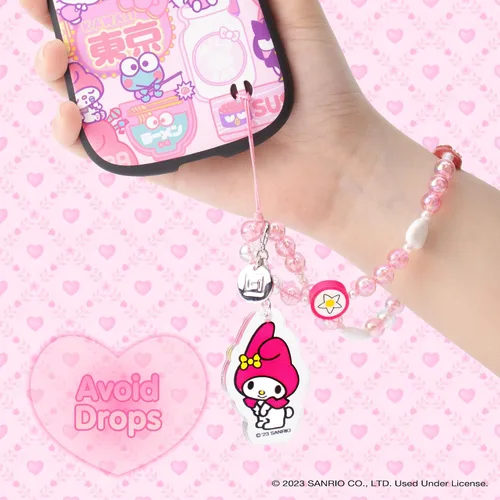 Vista 9 de iFace My Melody - Correa de muñeca con cuentas + funda con mosquetón My Melody Figure AirPods de 3ª