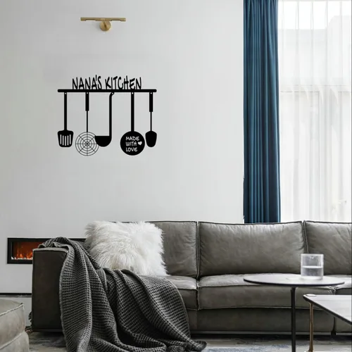 Vista 3 de Letrero de cocina, letrero de metal de cocina de Nana, letreros de cocina personalizados, regalo del día de la madre de la abuela, decoración