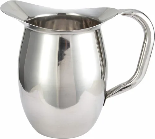 Vista 3 de Winco Jarra Deluxe Bell de 3 Quarts con Captura de Hielo, Acero Inoxidable, Mediana