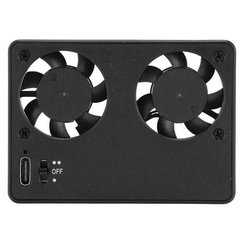 Vista 5 de Dual Camera Cooling Fan Fast Heat Dissipation Silent External Cooler for Live Broadcast, ABS Matte Finish 4 Images 60 Minutes Endurance