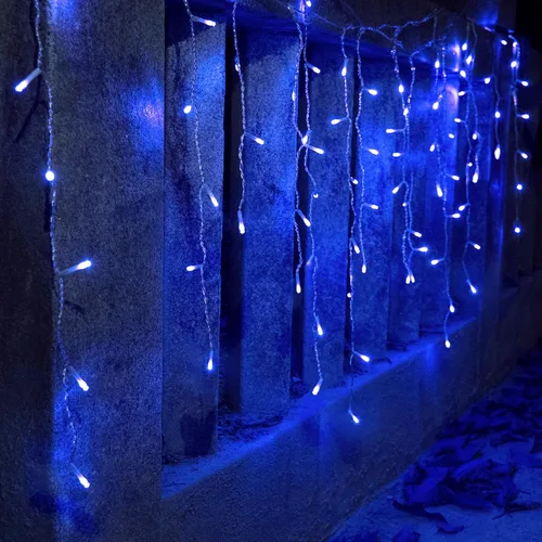 Vista 8 de YOLIGHT - Luces de Navidad de carámbano, 13 pies, 96 LED, 8 modos de luces de carámbano parpadeantes para cortina, luces de hadas, para habitación