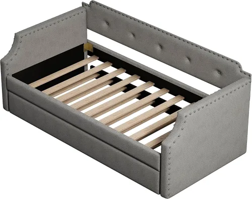 Vista 5 de Harper & Bright Designs Sofá cama doble con nido, sofá cama tapizada con nido, sofá cama nido tamaño individual para dormitorio, sala de estar,