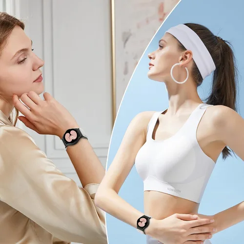 Vista 6 de Correa sin huecos compatible con Samsung Galaxy Watch 6/5/4 Band 1.575 in 1.732 in/Galaxy Watch 6 Classic Band 1.693 in 1.850 in/Galaxy Watch 5 Pro
