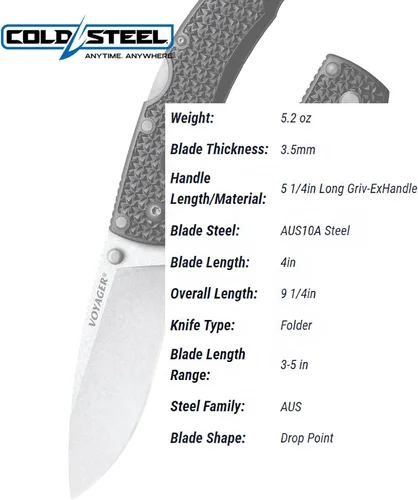 Vista 6 de Cold Steel Large Drop Point Voyager - 9 1/4" Total