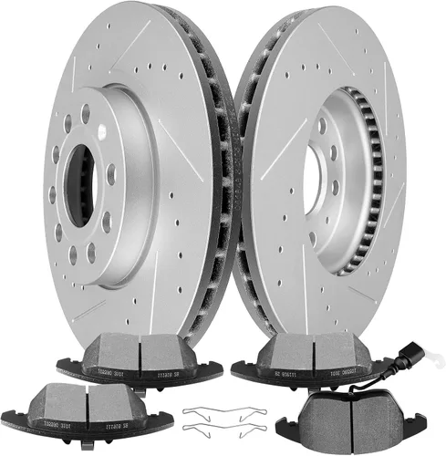 Vista 42 de SCITOO Kit de freno delantero Rotores de freno delantero y pastillas de freno de cerámica para Acura RSX 2003-2006