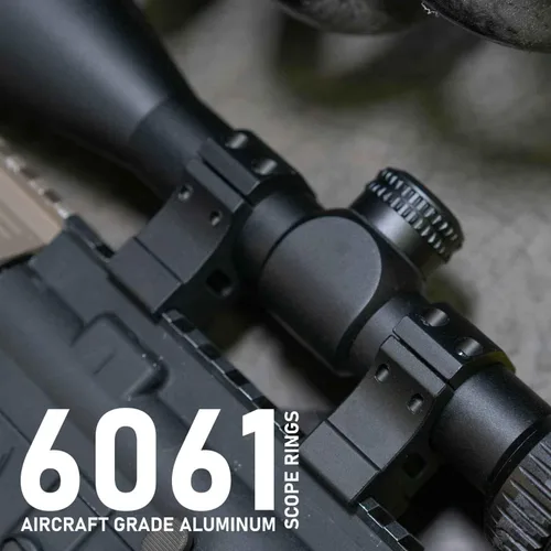 Vista 6 de Monstrum Next Level Scope Rings with Integrated Level Bubble and Anti-Recoil Lugs Available in 1 inch, 30 mm, and 34 mm Diameter