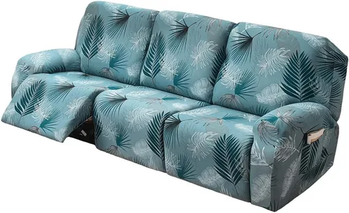 Vista 23 de Fundas elásticas para sillas reclinables, 4 piezas, fundas estampadas Lazyboy para sillón reclinable Lazyboy, funda de elastano suave para silla
