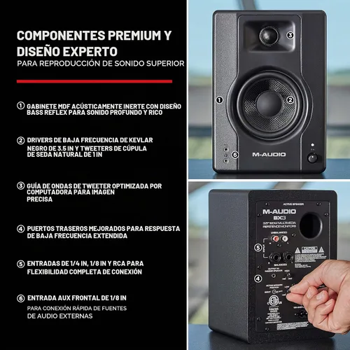 Vista 7 de Paquete completo de equipo de DJ – Numark Mixtrack Pro FX 2 Deck DJ Controller para Serato DJ y M-Audio BX3 altavoces DJ de 3.5 pulgadas