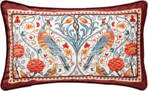 Vista 48 de patdrea Funda de almohada de terciopelo francés de diseño, 18 x 18 pulgadas Aviario