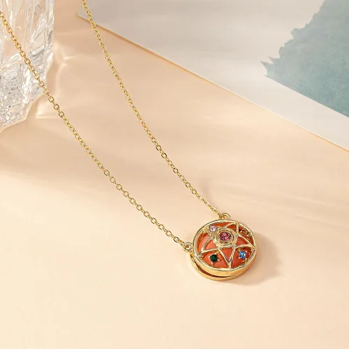 Vista 3 de POYAMUSE Collar con colgante de estrella guardiana de anime para mujer, joyería de cosplay