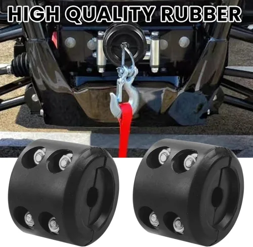 Vista 5 de Bittwee - Tapón de caucho para cabrestante de coche para ATV UTV camión, protector de gancho de cable para cuerda sintética, amortiguador de golpes