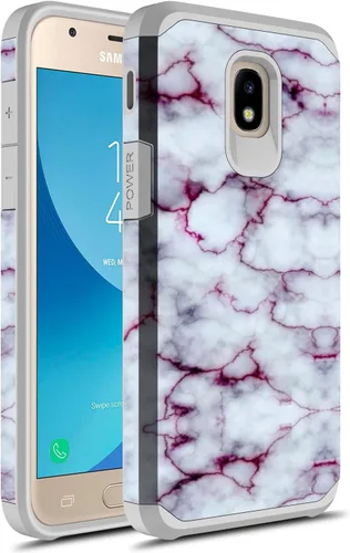 Vista 10 de Compatible con Samsung Galaxy J7, funda híbrida gráfica colorida armadura para SM-J737 (mandala colorido)