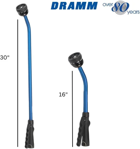 Vista 4 de Dramm Kaleidoscope - Varita de lluvia de 16 pulgadas Touch-N-Flow con válvula de cierre de gatillo y bloqueo, varita de riego suave para plantas