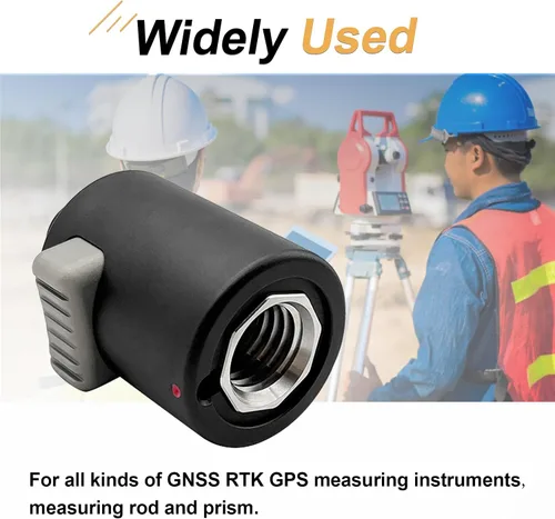 Vista 5 de Adaptador GPS de liberación rápida compatible con Trimble Topcon Sokkia, 5/8-11 One-hand quick release mount for GPS GNSS RTK receivers, total
