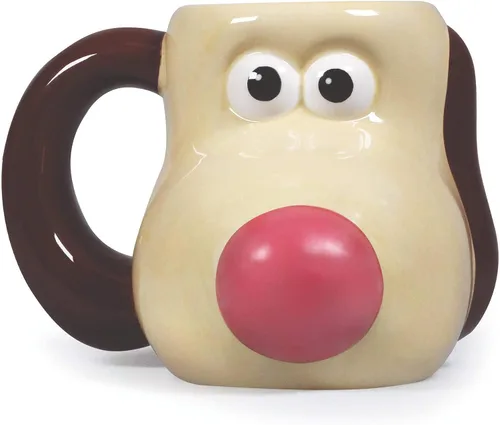 Vista 5 de Half Moon Bay - Taza de cerámica con licencia oficial de Wallace y Gromit Gromit Gromit que cambia el calor, taza de café de 16.2 onzas