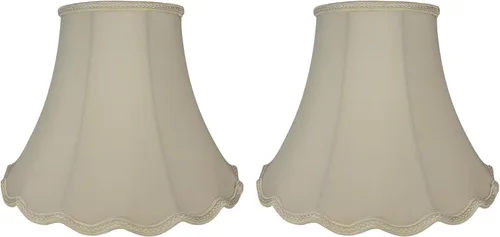 Vista 7 de Royal Designs - Lámpara de techo con diseño de campana calada, Beige, 4 x 8 x 7.25 pulgadas, clip redondo