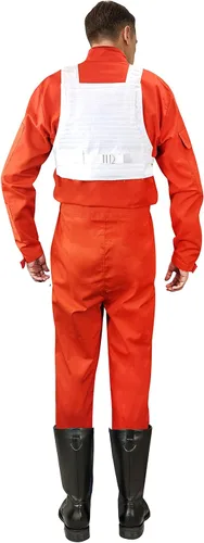 Vista 5 de Mono X-wing Rebel Fighter Pilot naranja + Chaleco blanco de Star Wars