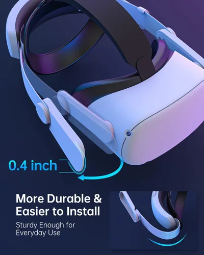 Vista 3 de ToyBag Head Strap with 6000mAh Battery Compatible with Oculus Quest 2, Adjustable Elite Head Strap for Enhanced Support and Extending Game time in VR