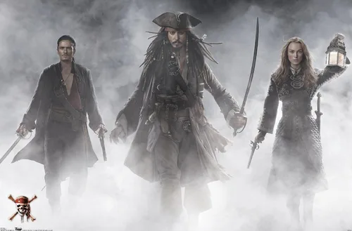 Vista 9 de Trends International Disney Pirates of the Caribbean: At World's End - Póster de pared de grupo, 14.725 x 22.375 pulgadas, versión enmarcada