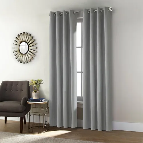 Vista 9 de Loft Living Spirit Total Blackout - Panel de cortina texturizada, 52 x 84 pulgadas, color negro