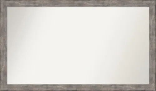 Vista 54 de Amanti Art Silver Bathroom Mirror for Over Sink, 26x45 Custom Made Marred Pewter Rectangle Vanity Mirror, Oversize Casual Wood Frame, Hangs Estaño