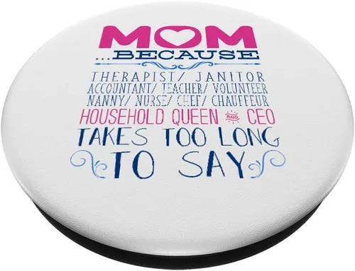 Vista 2 de PopSockets intercambiables para el Día de la Madre, Día de la Madre, Mamá y Reina, CEO Stay at Home